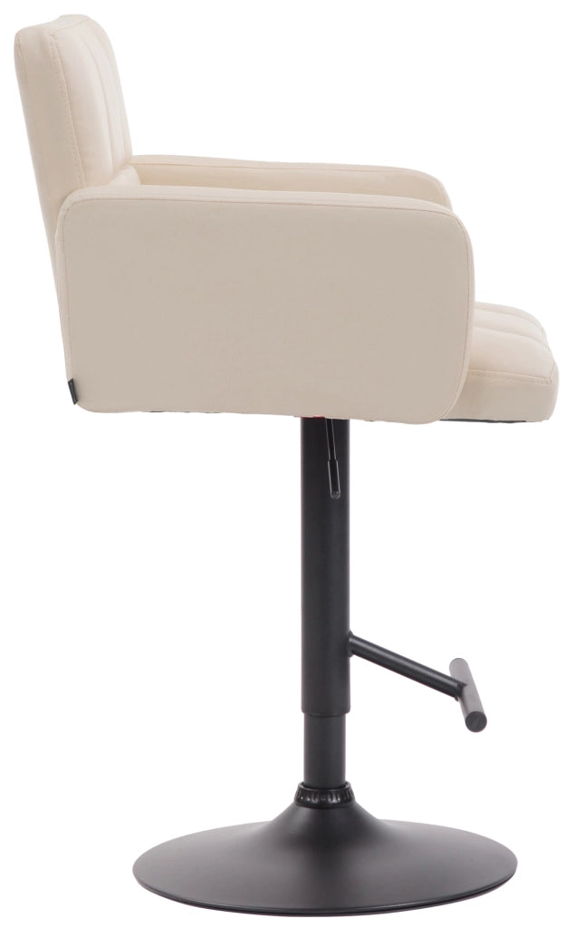 Sgabello Los Angeles in similpelle crema,nero