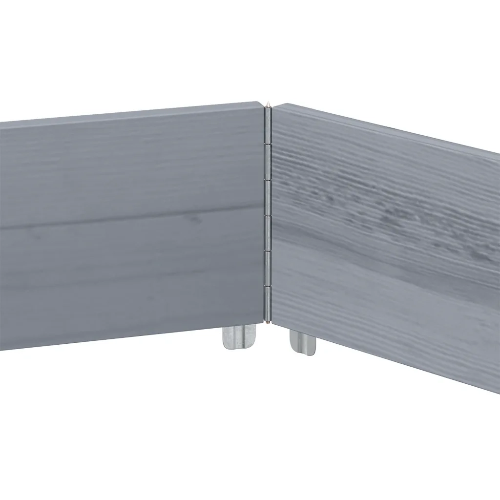 Fioriera Rialzata Esagonale Grigia 160x160cm Legno di Pino