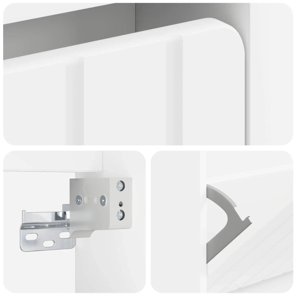 Mobiletto per Scarpe da Muro ZWOLLE 71 x 17 x 43 cm Bianco 896405