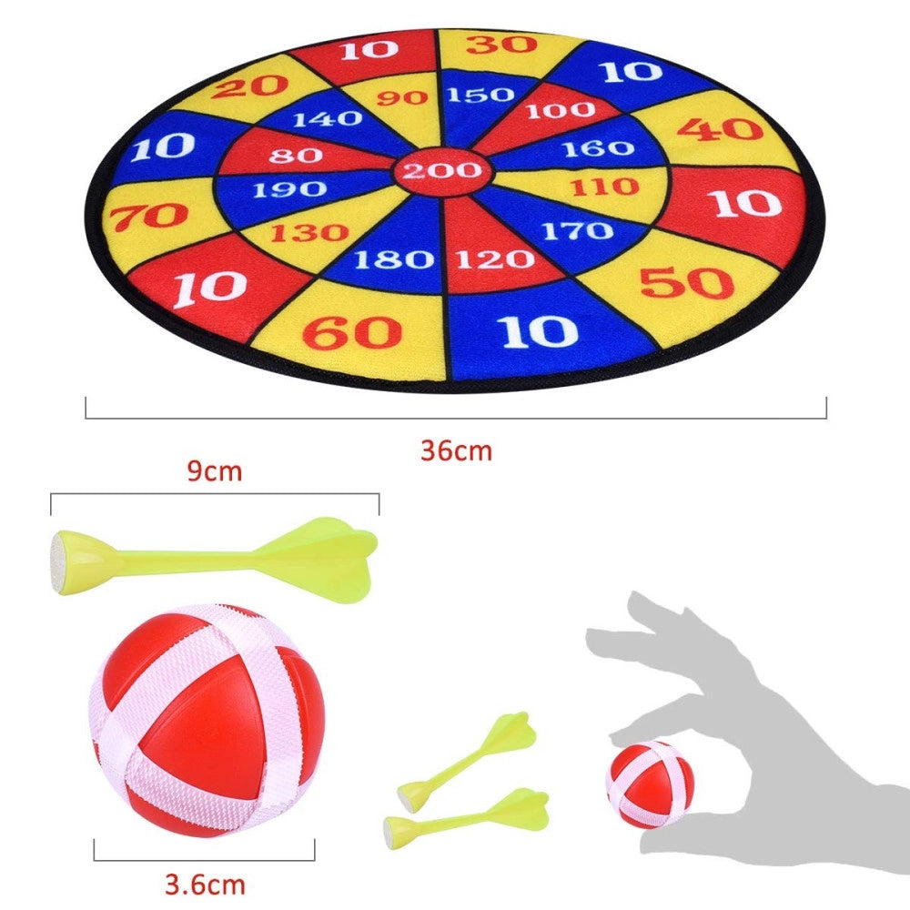 Trade Shop - Gioco Tirassegno Tiro Al Bersaglio Soft Con Freccette E Palline 36cm -