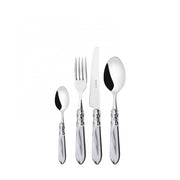 ALADDIN Ghiera Cromata, Posate Set 24 pz, Scatola Legno Wengè,