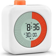 Timer Visivo Digitale 3 in 1 60 minuti - Strumento di Controllo del Tempo per Bambini e Adulti con ADHD - Bianco