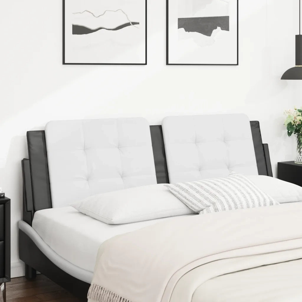 Cuscino Testiera Zadar Bianco e Nero 160 cm in Similpelle CFW4814410