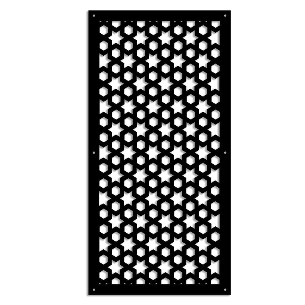 POPSTAR - Pannello in PVC traforato - Parasole Colore: nero, Misura: 98x198 cm