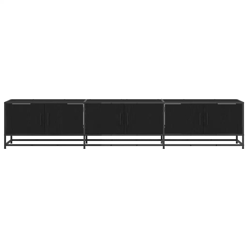 vidaXL Mobile TV Rovere nero 210 x 35 x 41 cm Legno multistrato
