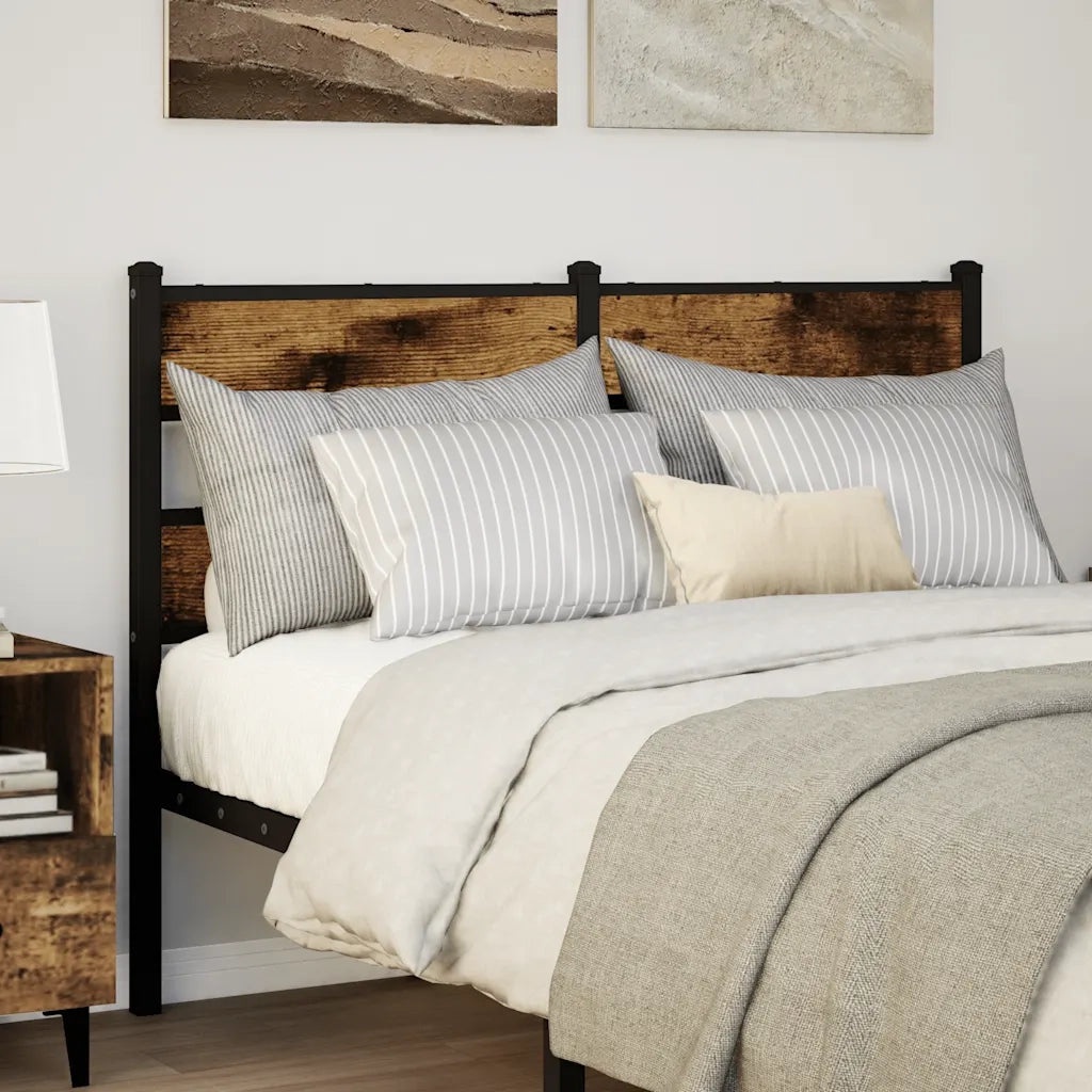 Testiera di Ricambio Rovere Fumo 120 cm in Ferro e Truciolato 4017084