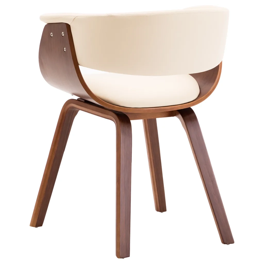 Sedie da Pranzo 6 pz Crema in Legno Piegato e Similpelle cod mxl 25334