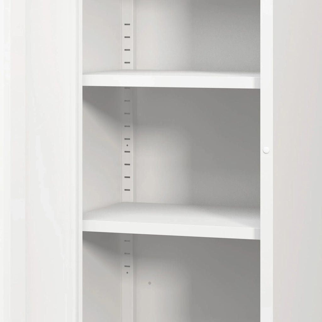 Mobiletto in metallo 88 x 40 x 35 cm bianco 03_0006356