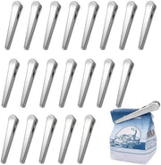 Clip di contenimento per alimenti 20 pezzi - Acciaio inossidabile - Tasche - Clip di separazione per alimenti - Accessori per la cucina - 8,2 cm - Clip per alimenti
