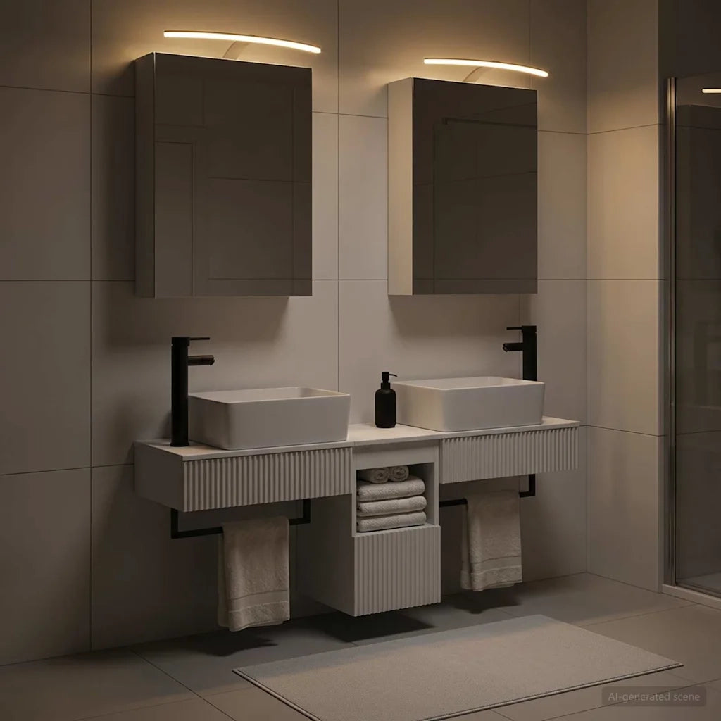Set di Armadi da Bagno 5 pcs Bianco 50 x 14,5 x 70 cm 3406311