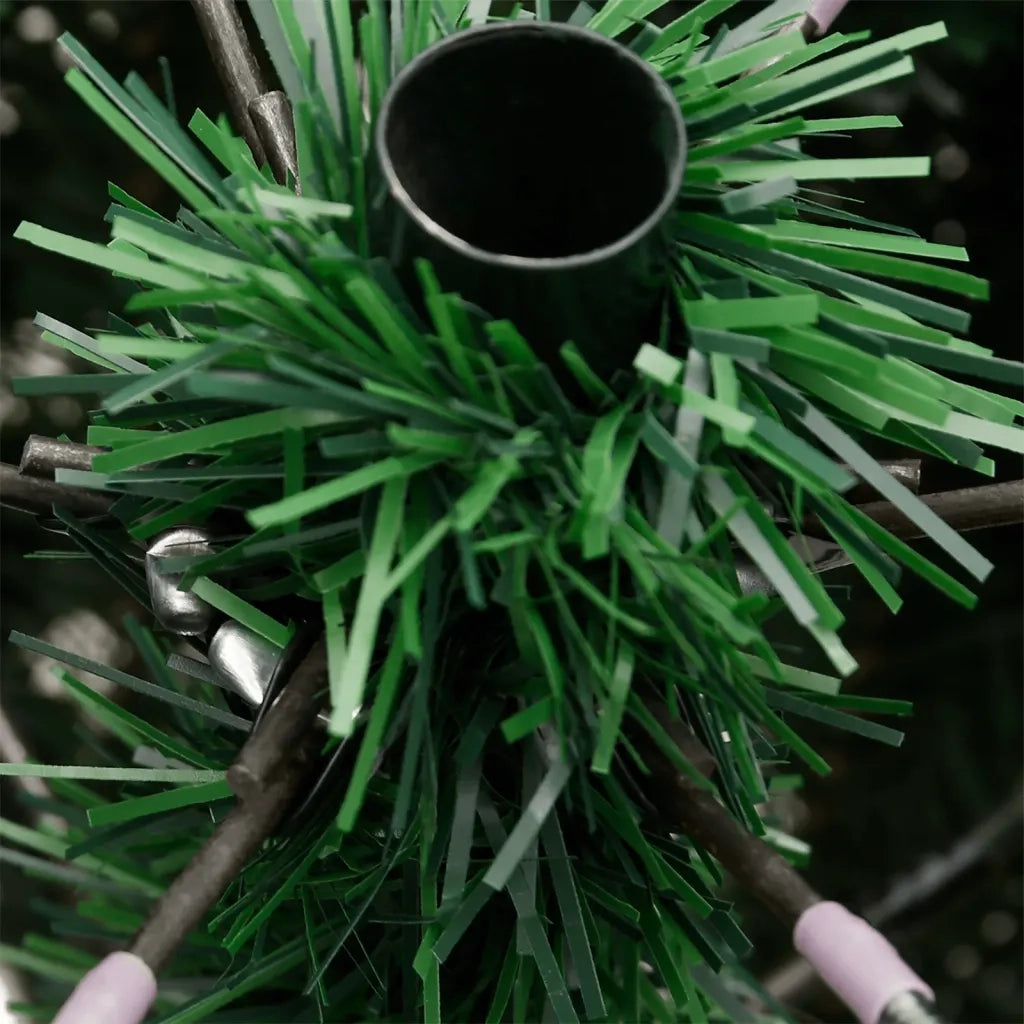 Albero di Natale Artificiale Incernierato con Base Verde 210 cm