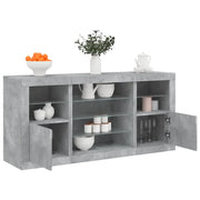 Credenza con Luci LED Grigio Cemento 142,5x37x67 cmcod mxl 133726