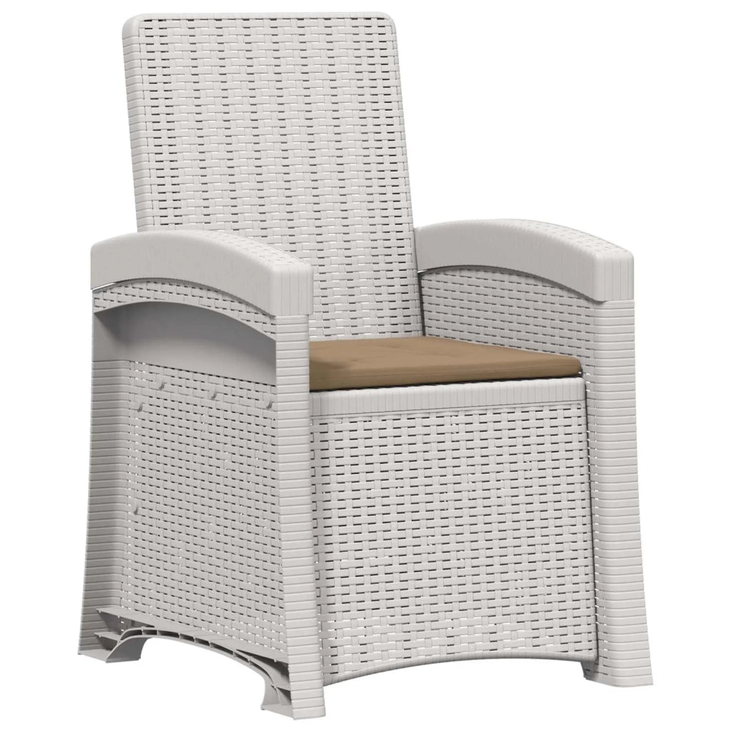 Set da Pranzo per Giardino 11 pz Bianco e Tortora PP 3430177
