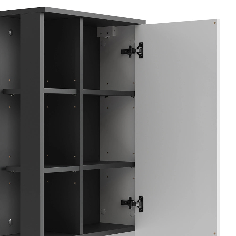Vicco mobile bagno Antracite/bianco 50 x 75 cm con porta e vani aperti