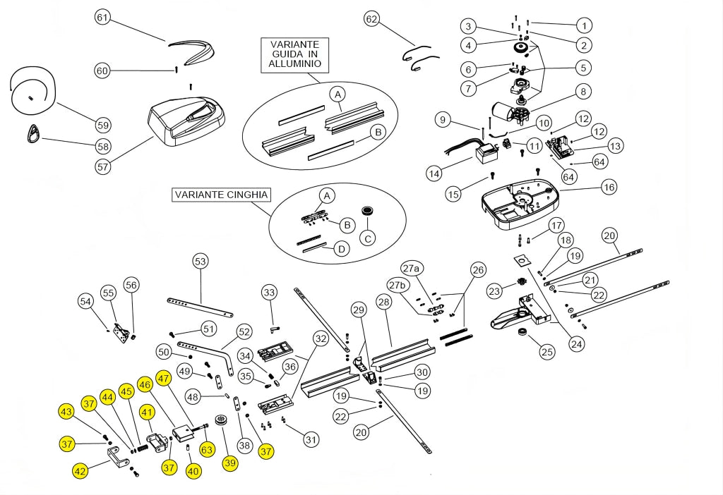 100404 KIT TIRANTE CATENA / CINGHIA UTILE UNIKO RICAMBIO