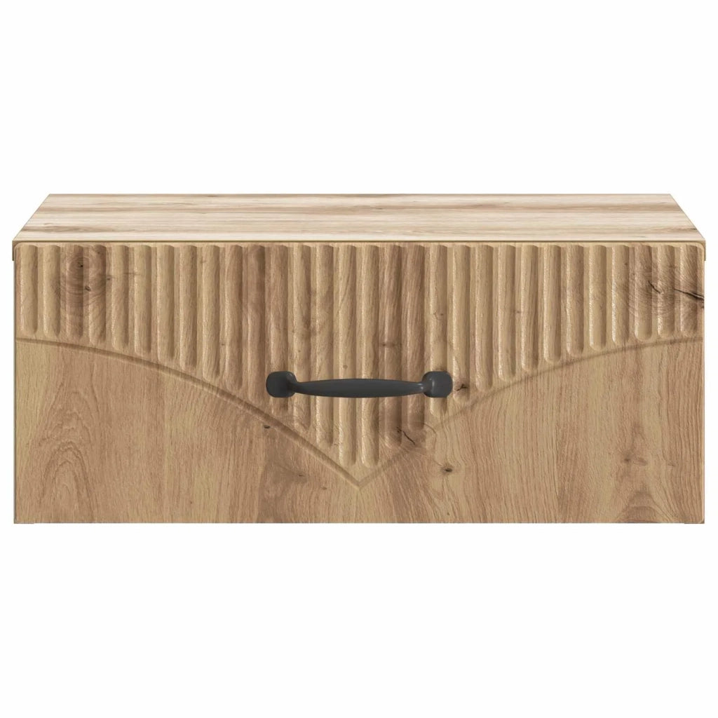 Mobiletto da notte a muro Rovere Artigianale 49 x 34,5 x 20 cm 898973