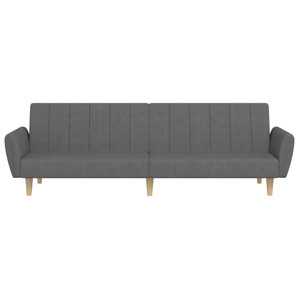 Divano Letto a 2 Posti Grigio Chiaro in Tessuto 375852