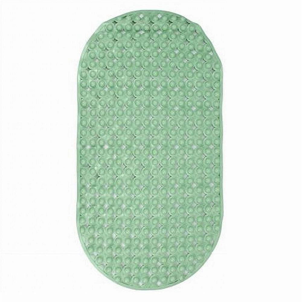 Trade Shop - Tappeto Tappetino Pvc Ovale Antiscivolo Vasca Da Bagno Doccia 69x36cm 79746 Verde -