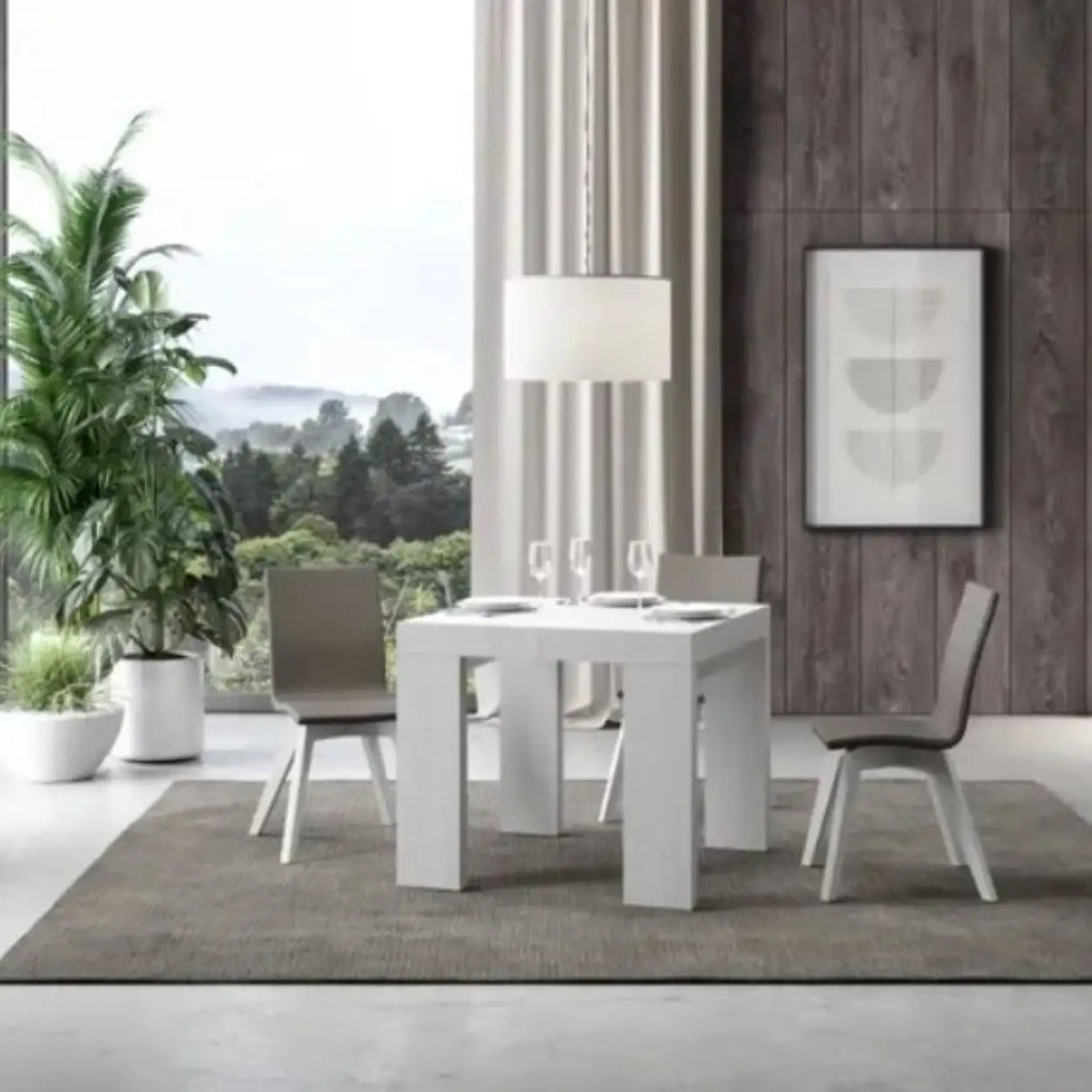 Tavolo allungabile 90/246x90 cm Roxell Premium colore bianco frassino