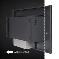 Adriano - Caminetto a bioetanolo da incasso con 1 bruciatore da 1.5L. Camino a bioetanolo in acciaio inox e vetro temperato. 64x40 cm colore nero