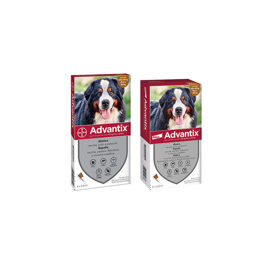 Advantix spot-on per cani 40-60 kg – 6 pipette – Protezione antiparassitaria avanzata