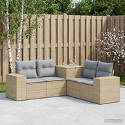 Set di divani 5 pz Beige e Grigio Chiaro 3447925