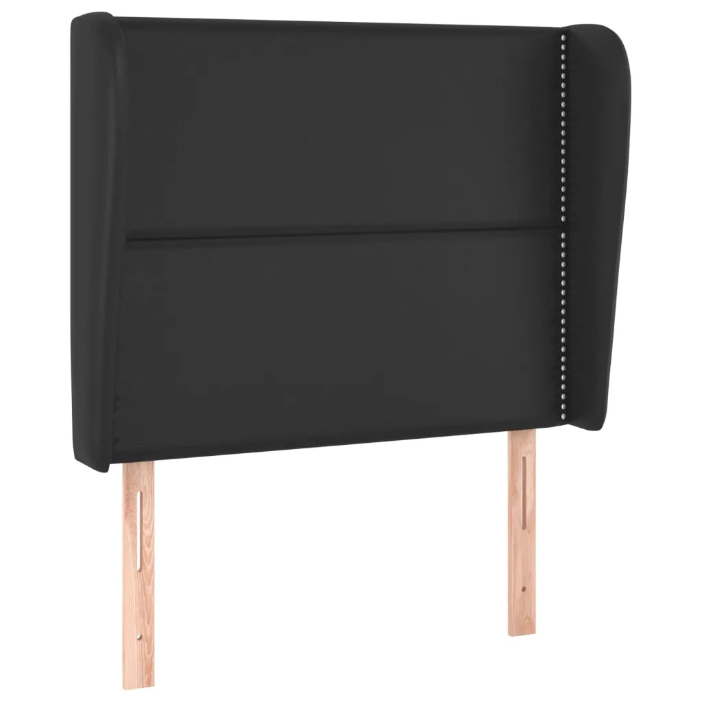 Testiera ad Orecchio Nera 93x23x118/128 cm in Similpelle 3117894