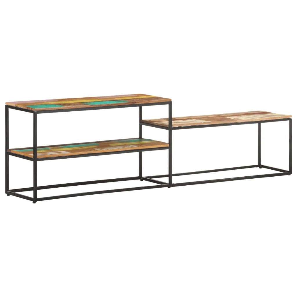 Mobile TV multimediale mensola TV credenza TV sala da pranzo soggiorno camera da letto 180 x 30 x 50 cm legno massello di recupero marrone 02_0026090