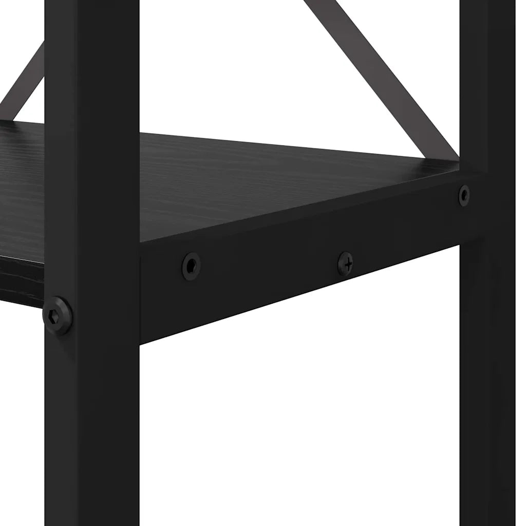 vidaXL Libreria Rovere nero 60 x 30 x 188 cm Legno multistrato