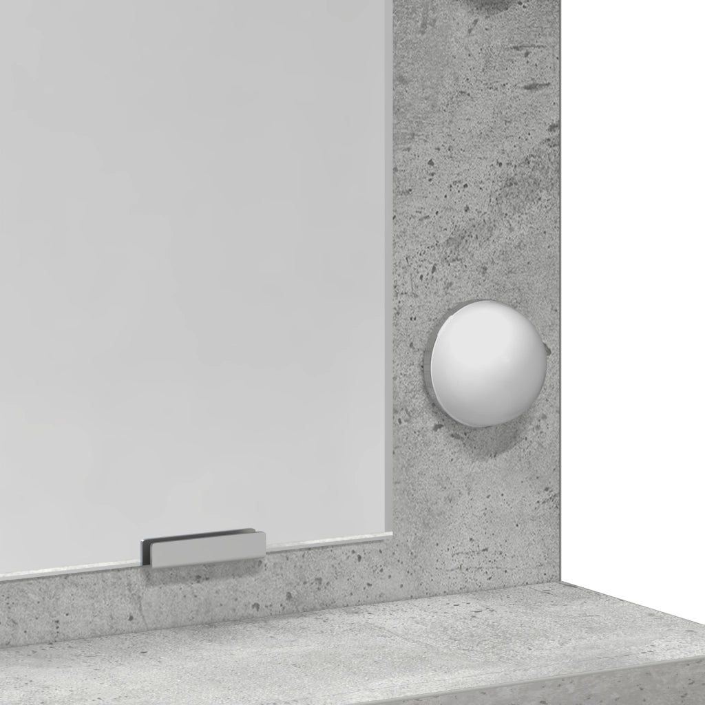 Toletta  con luci LED Grigio cemento 50x41x135 cm