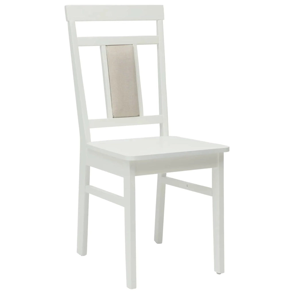 Sedia da pranzo 2 pcs Bianco Legno di gomma solido