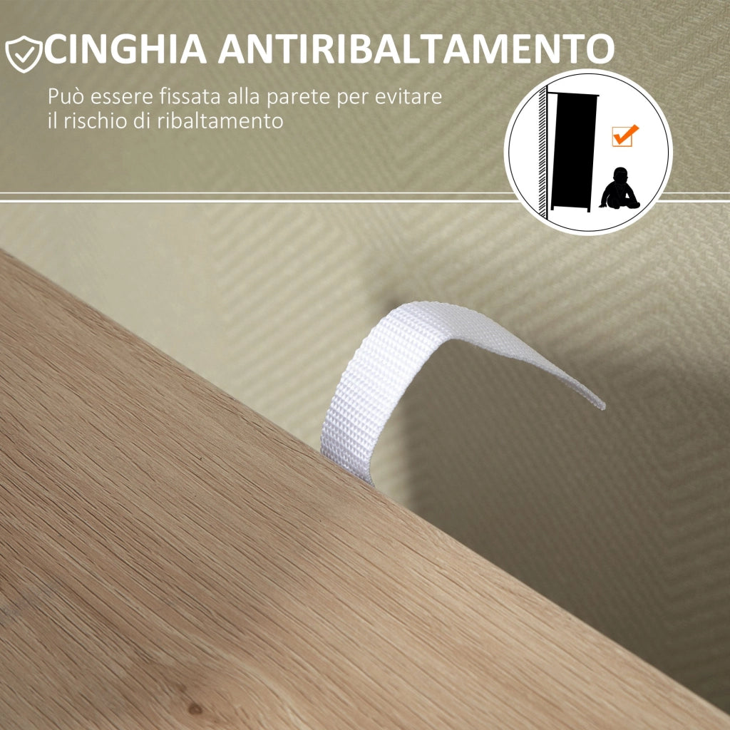 Mobile Bagno 4 Cassetti 1 Anta 54x29x83 cm in Truciolato Naturale