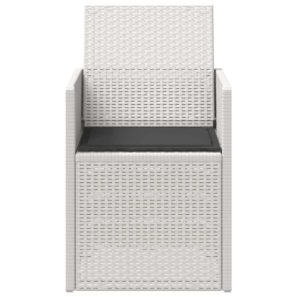Sedie da pranzo da giardino 2 pcs Bianco e Antracite PP 899998