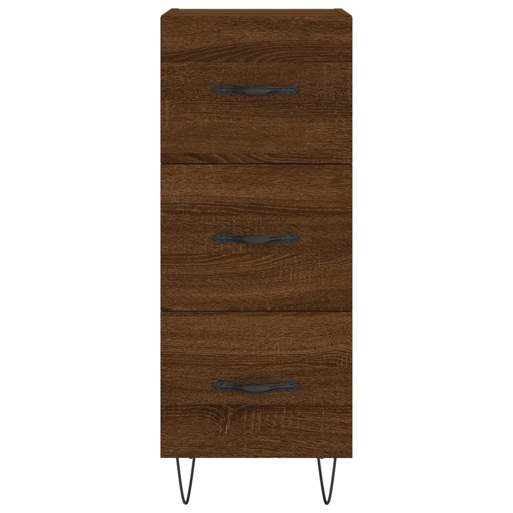 Credenza Rovere Marrone 34,5x34x90 cm in Legno Multistrato 828603