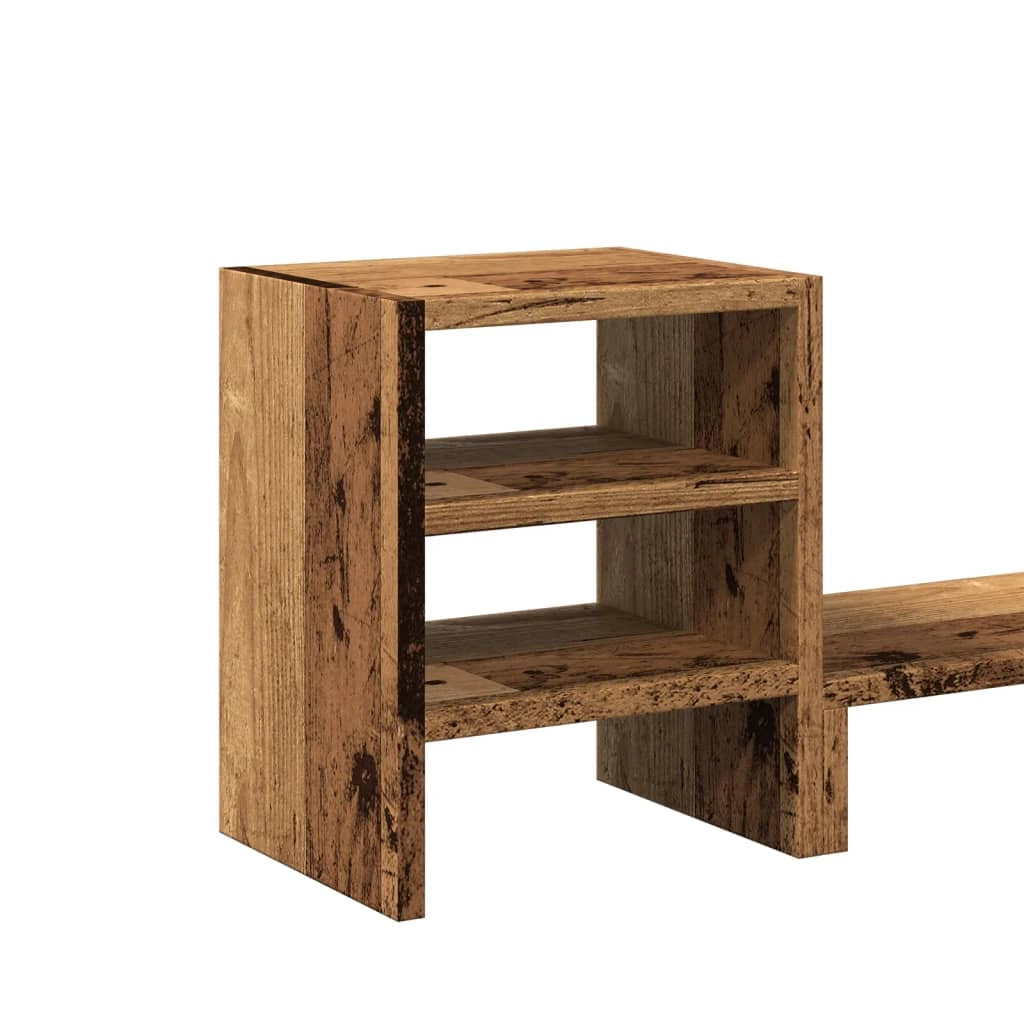 Supporto per monitor complemento d'arredo per scrivania e organizer per ufficio legno composito marrone 02_0044952