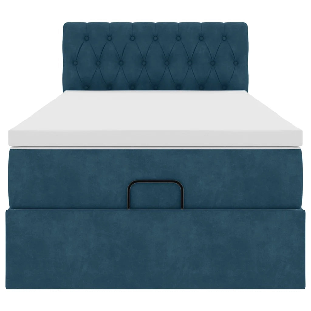 Struttura Letto Pouf con Materasso 100x200 cm Velluto 3311829