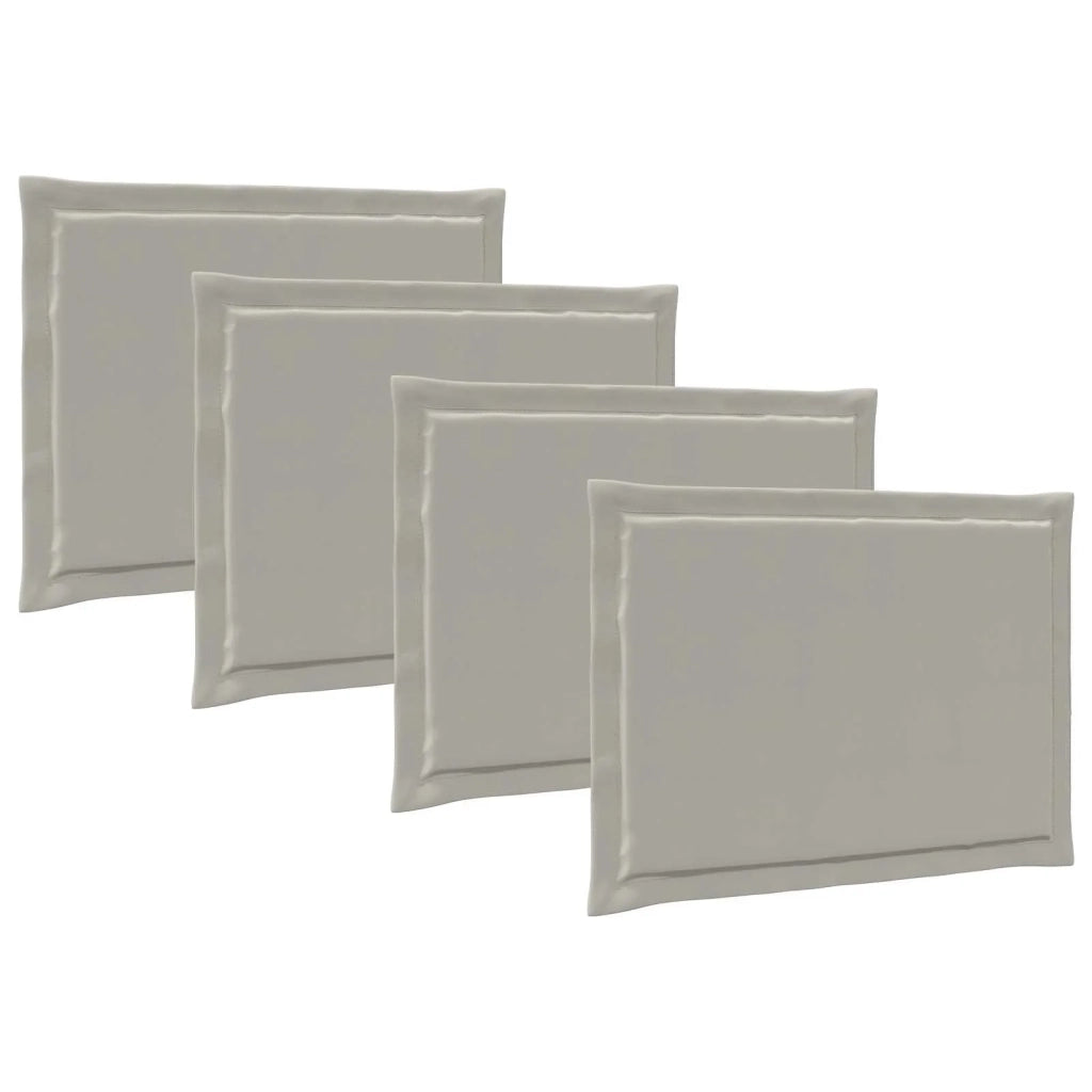 Cuscini per Seduta 4 pcs Grigio Chiaro 47 x 36 x 2 cm