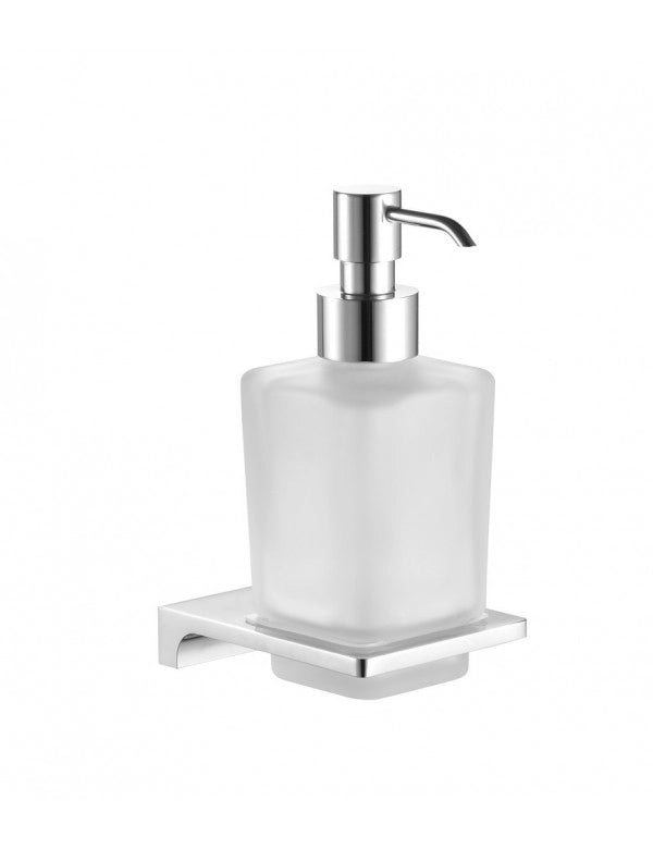 NIL dispenser sapone da parete in vetro e ottone cromato 200 ml