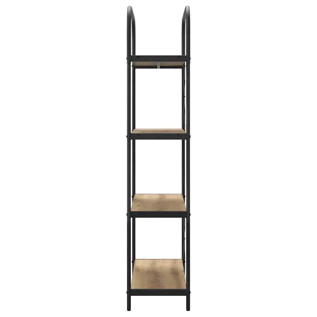 Libreria-Scaffale per Libri-Mobile di Stoccaggio Rovere artigianale 80 x 30 x 146 cm Legno multistrato 524177