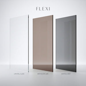 Parete Doccia Rea Flexi Grey / Chrome 130
