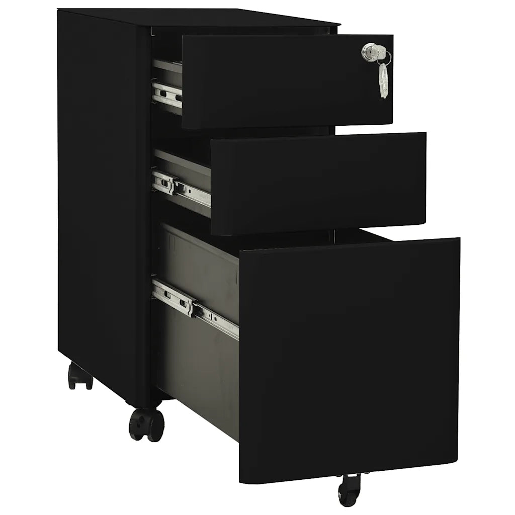 Schedario Mobile Nero 30x45x59 cm in Acciaio CFW8012855
