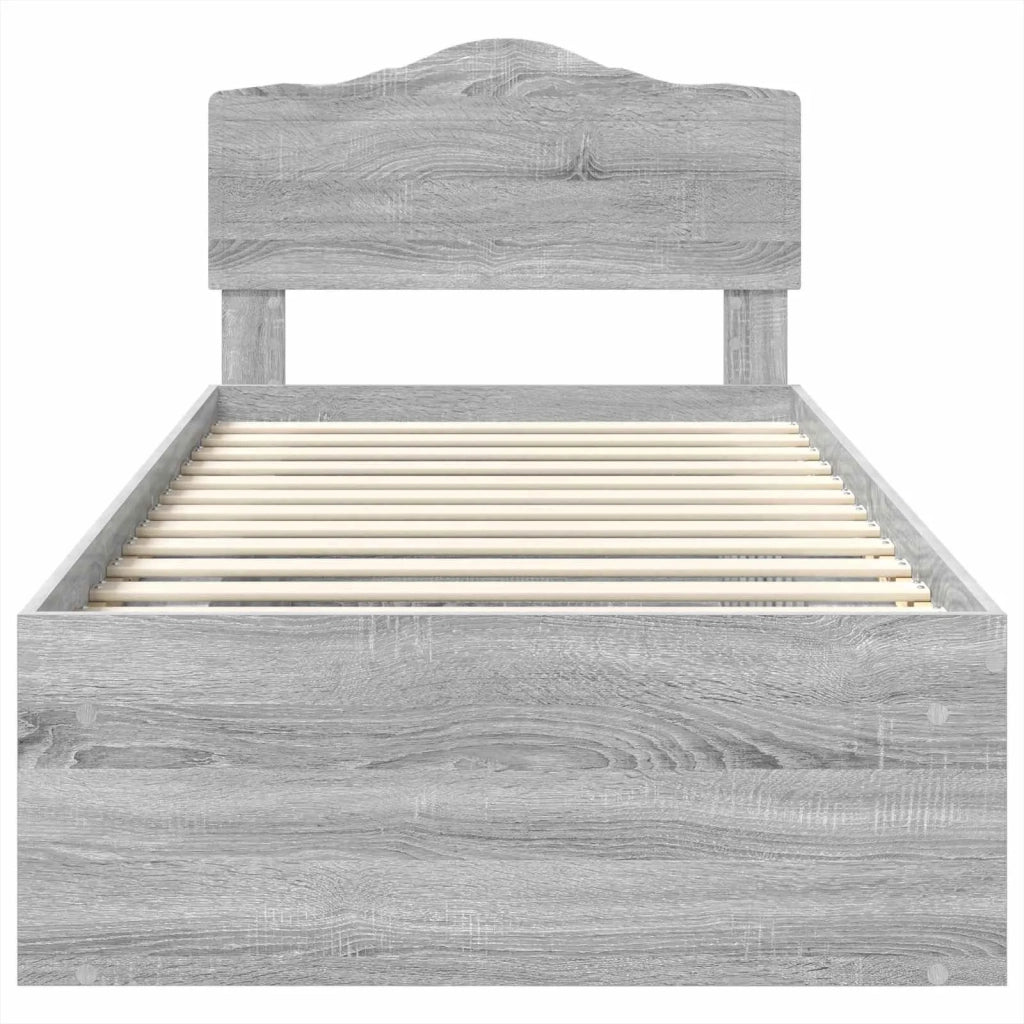 Struttura del letto Grigio Sonoma 90 x 200 cm Pino massello 3412948