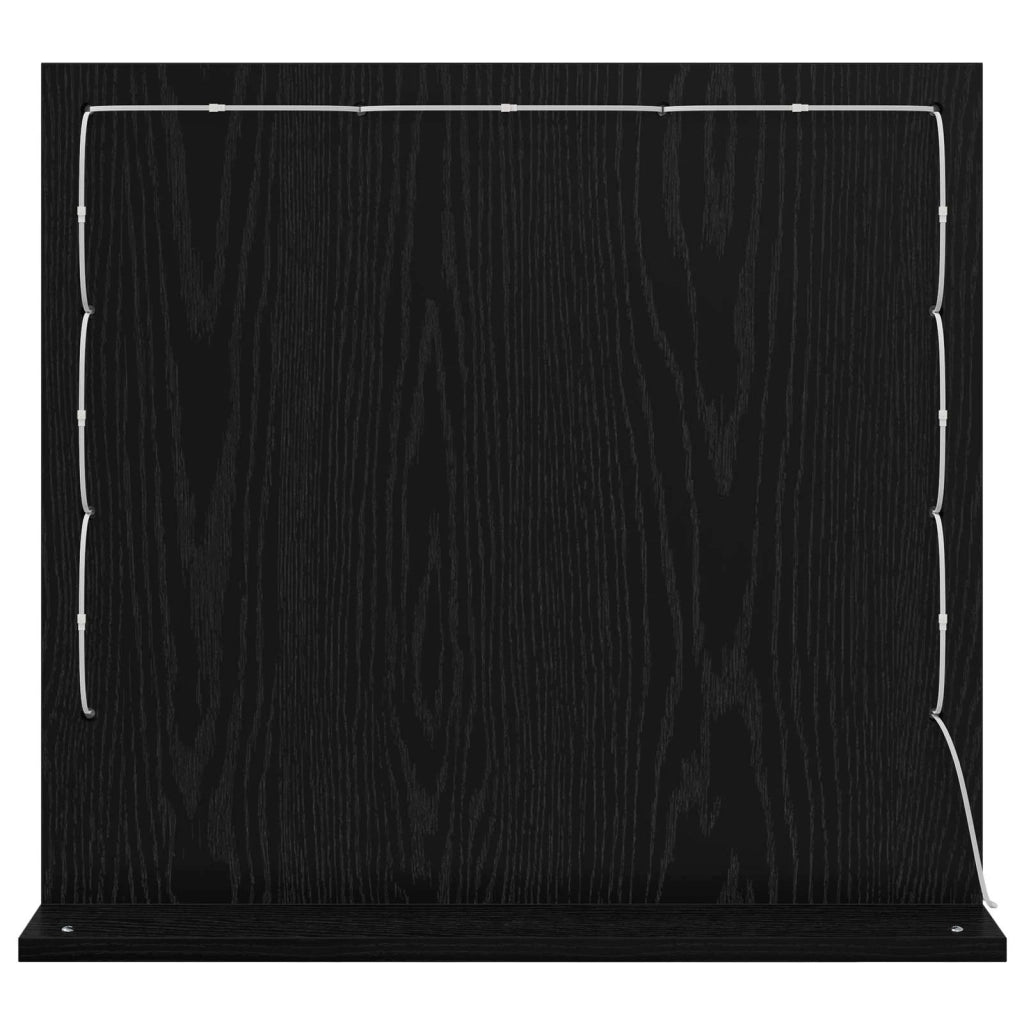 Specchio da Vanit¨¤-Specchio da Trucco Rovere Nero 60 x 55 x 18 cm