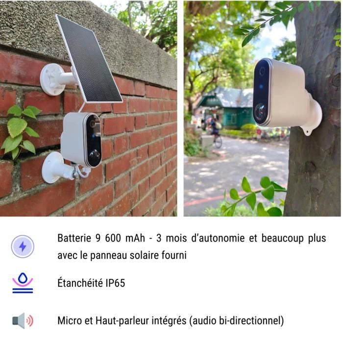 Telecamera di sorveglianza wireless da esterno con pannello solare Konyks Camini Air 2 Solar