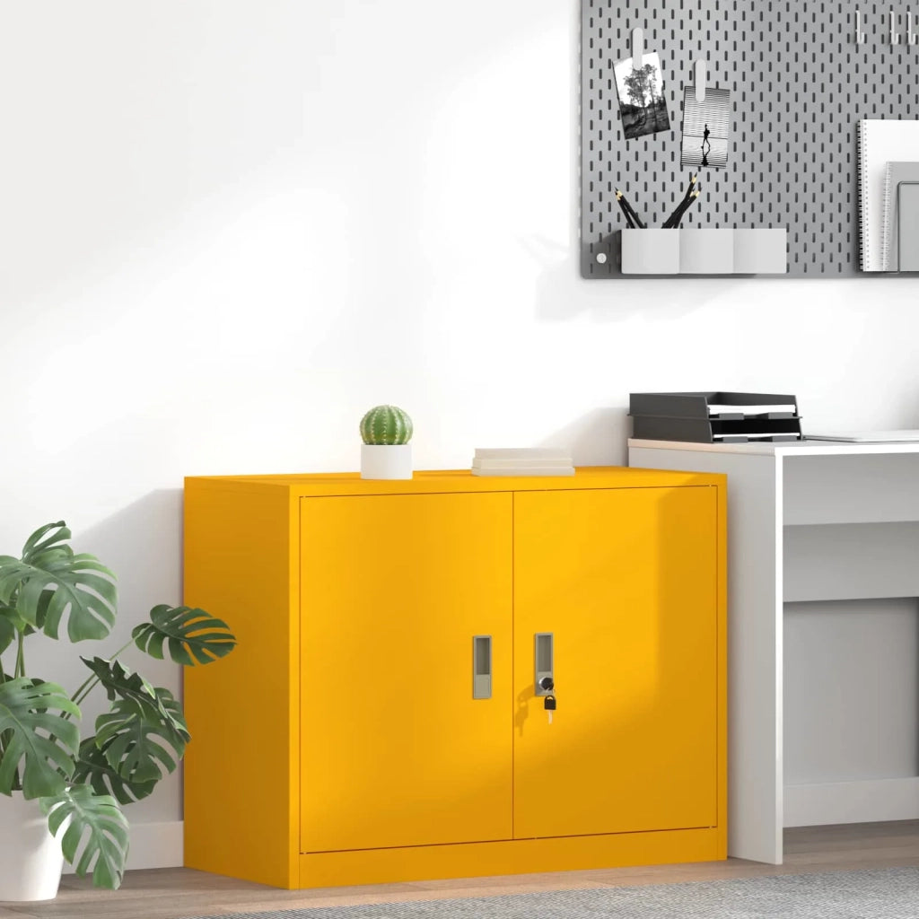 Armadio Giallo senape 90 x 40 x 70 cm Acciaio 891637