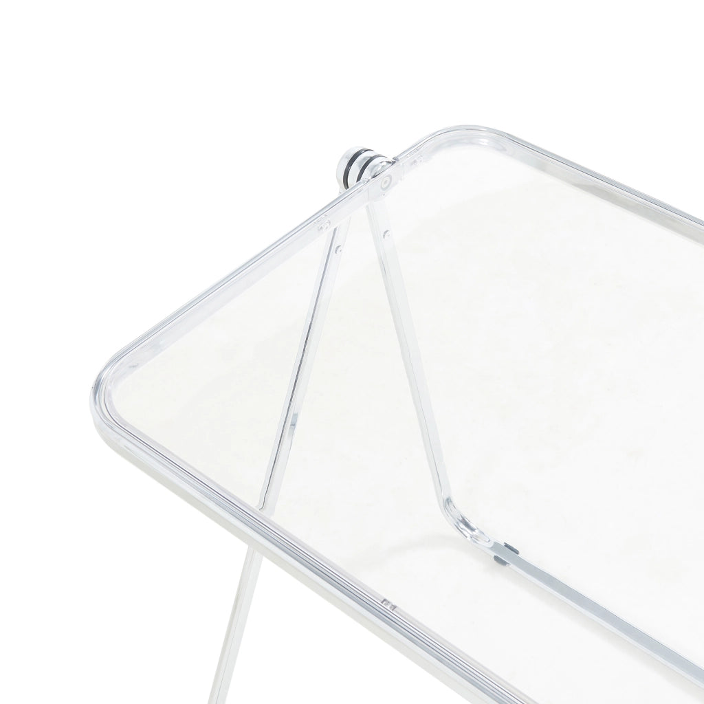 Tavolo Pieghevole Alerhavn Tavolino Portatile per Divano Laptop 70x49x68 cm Trasparente [en.casa]
