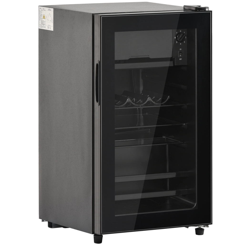 Frigorifero compatto a libera installazione 76 L con congelatore 6 L LED nero