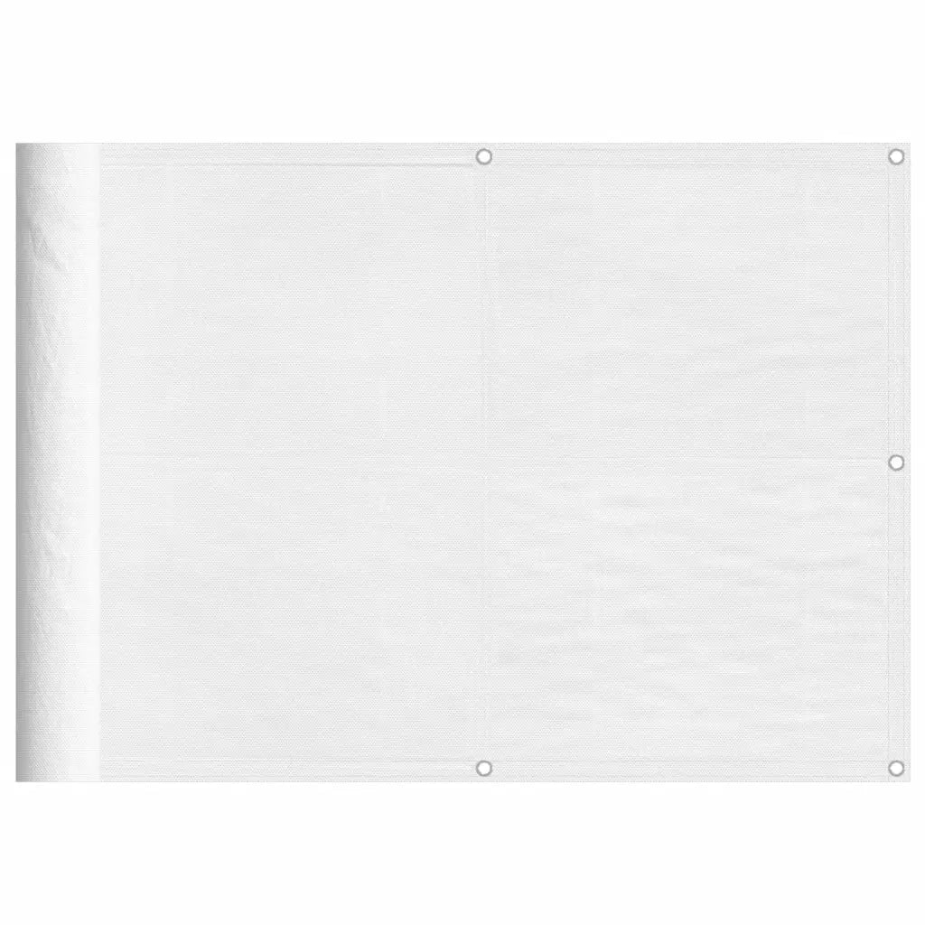 Paravento da Balcone Bianco 75x800 cm 100% Poliestere Oxford 4000089