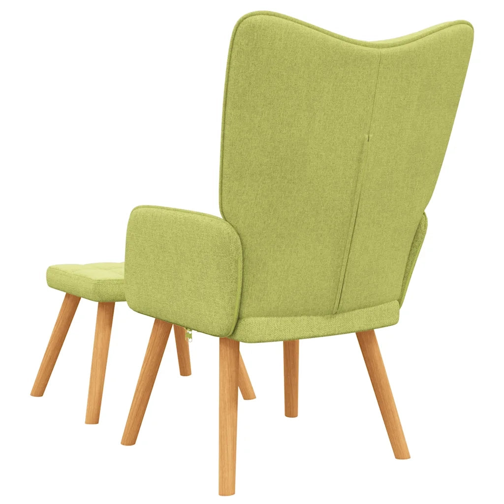 Poltrona Relax con Poggiapiedi Verde in Tessuto 327935