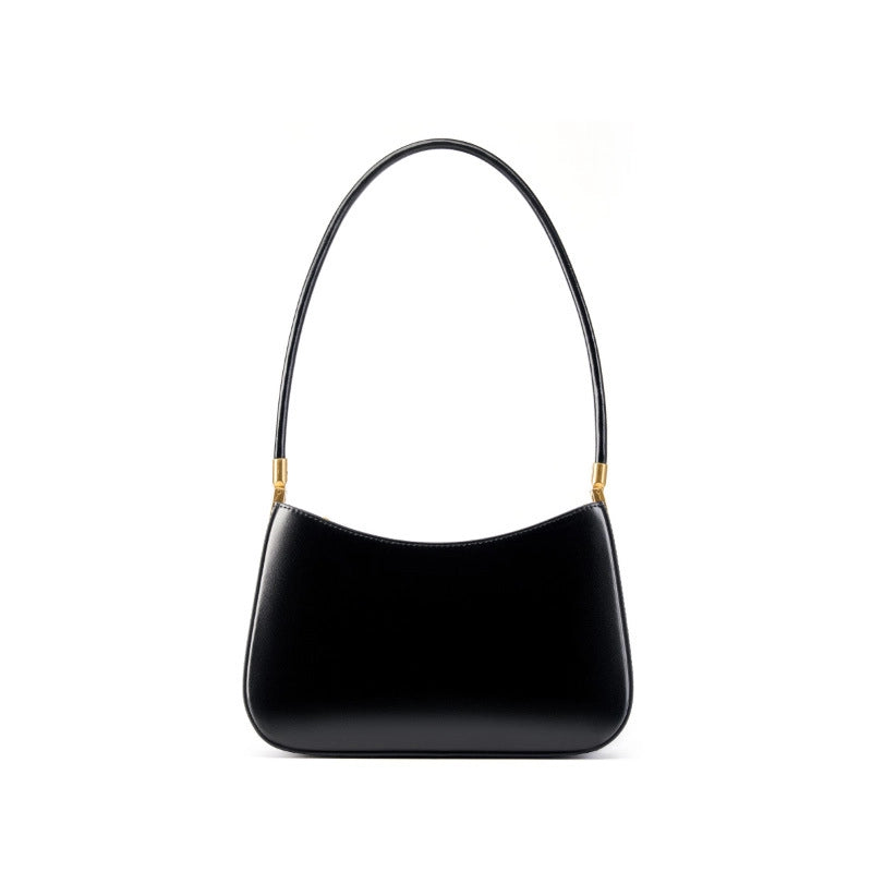 Borsa tote da donna in vera pelle, nera